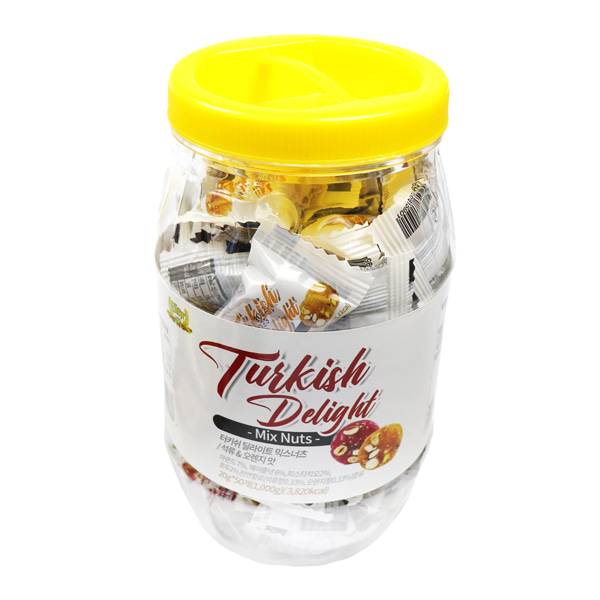 터키쉬 딜라이트 믹스 너츠 1kg (50개입) / 석류맛 오렌지맛 수입젤리 수입과자 견과류