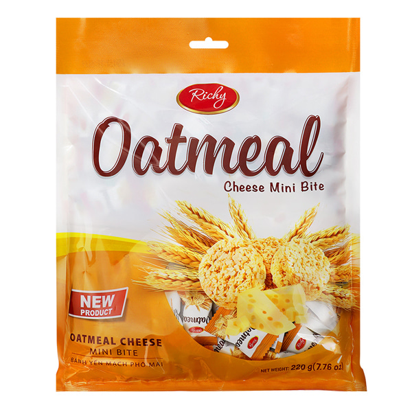 오트밀 미니바이트 치즈 220g /  대용량 곡물 과자 인간사료 사무실간식