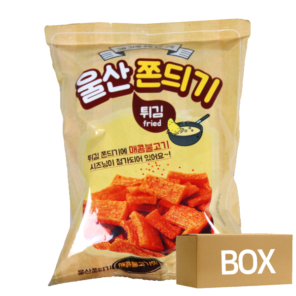 울산 쫀듸기 튀김 매콤 불고기맛 80g X 16봉 1박스