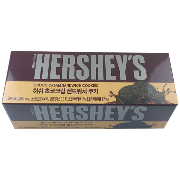 허쉬 초코크림 샌드위치 쿠키 100gx24개 1박스