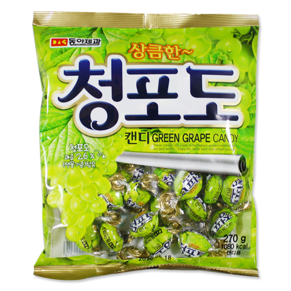동아제과 청포도캔디 270g /과일사탕 입가심