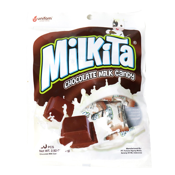 밀키타 초콜릿 밀크캔디 80gX10봉 1곽 / 밀크맛 우유 사탕
