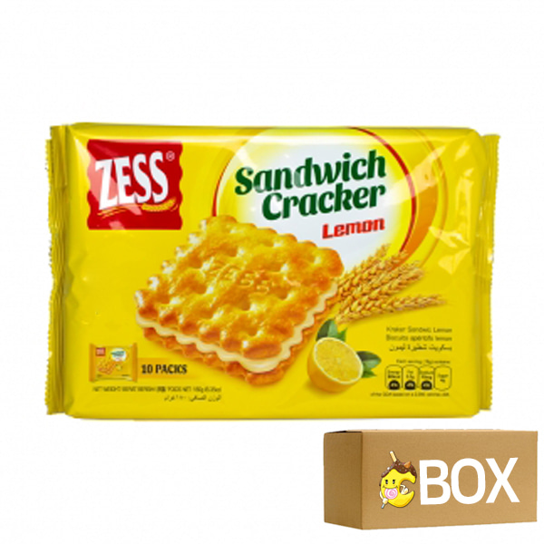 제스 샌드위치 크래커 레몬맛 180g X 24개 1박스 / 말레이시아 비스킷