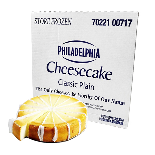 (냉동) 필라델피아 치즈케익 플레인 1.7kg 1곽(16조각)