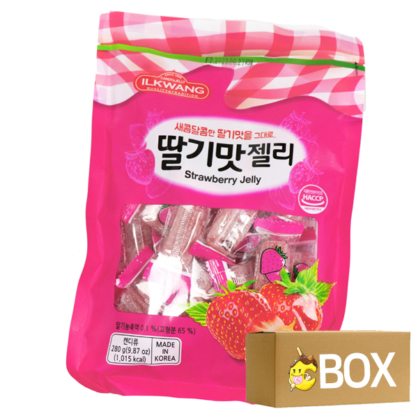 일광제과 딸기맛젤리 280gx10봉 1박스
