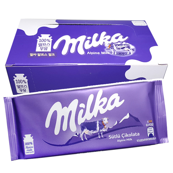 밀카 알프스 밀크 초콜릿 100g x 12개입 1곽