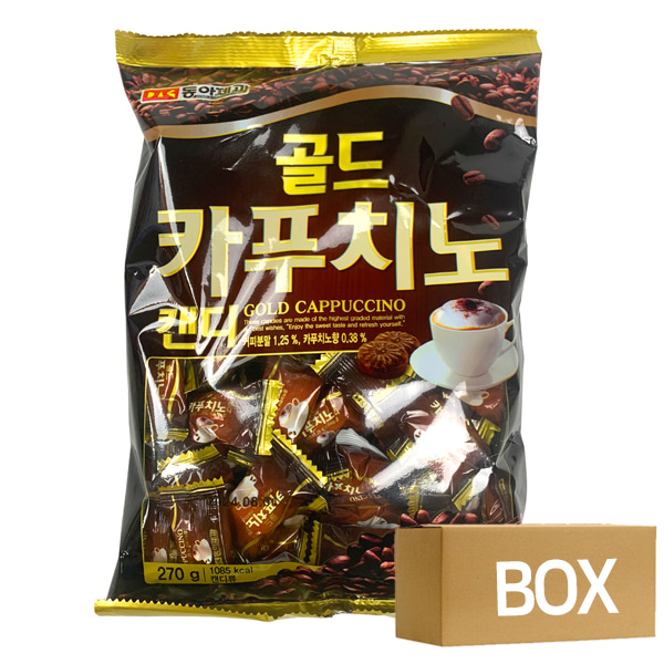 동아제과 골드카푸치노 캔디 270g X 10봉 1박스/커피사탕 입가심