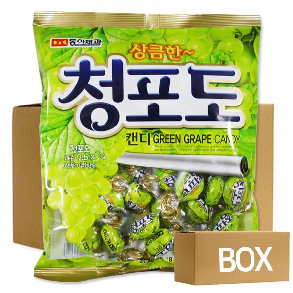 동아제과 청포도캔디 270g X 10봉 1박스/과일사탕 입가심