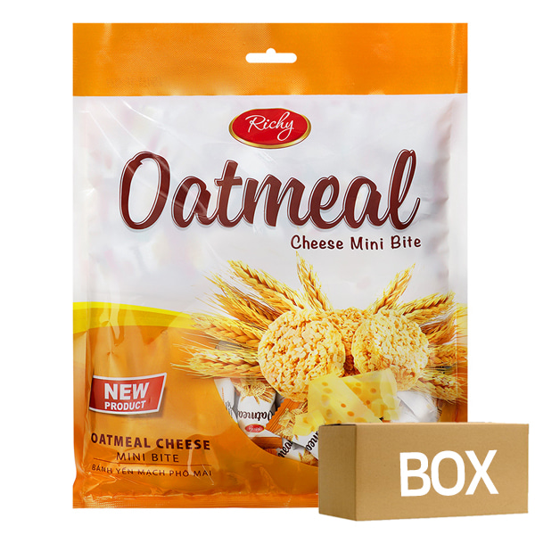 오트밀 미니바이트 치즈 220g X 20봉 1박스 /  대용량 곡물 과자 인간사료 사무실간식
