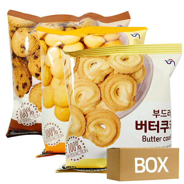 신흥제과 쿠키 80g 20봉 1박스(계란/초코칩/버터) /쿠키/비스킷/비스켓/과자